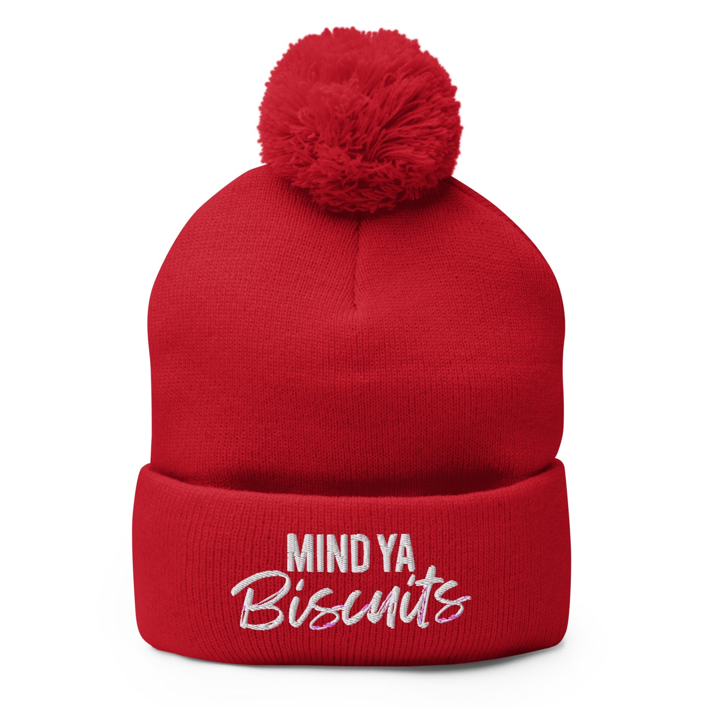 Mind Ya Biscuits Pom-Pom Beanie