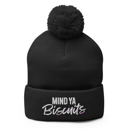 Mind Ya Biscuits Pom-Pom Beanie